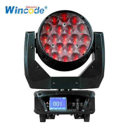 Ein guter Preis. 19x15W RGBW LED Wash Moving Head Light with DMX512 Control and 30000 Lux Brightness for Stage Lighting Online